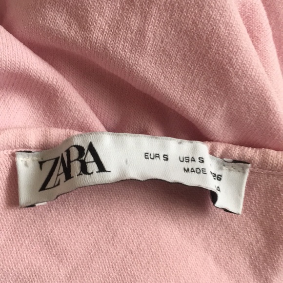 Zara Asymmetric Draped Knit Dress. Ruched, Cutout Pink, - Picture 11 of 14